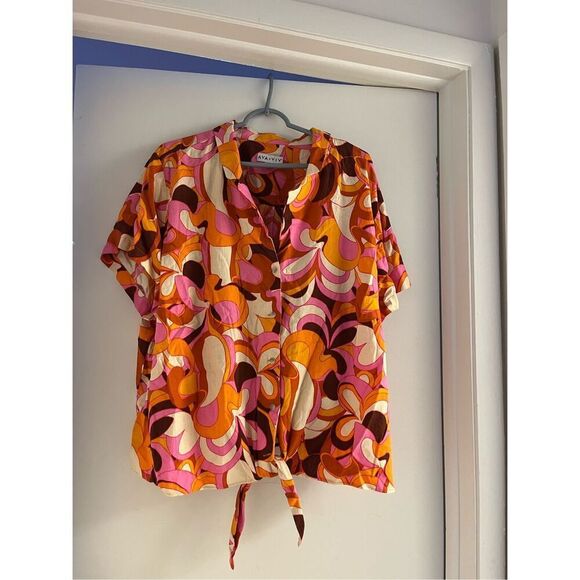 Ava & Viv linen blend blouse size 3x - Picture 1 of 3